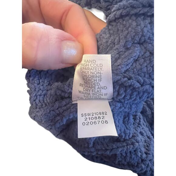 J. JILL PETITE CABLE KNIT LONG COVER THE BOTTOM LONG SLEEVE CREW NECK  SWEATER - Picture 9 of 9